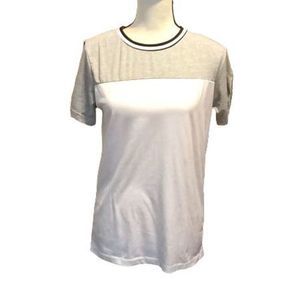 Brooklyn Laundry Gray & White Short Sleeve Women's Tee Size Large